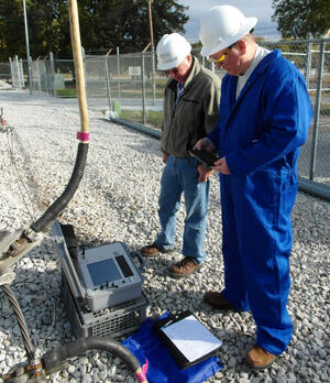 Figure 1: LIRA® testing of an underground electrical transmission circuit