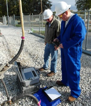 Figure 1: LIRA® testing of an underground electrical transmission circuit Figure 1: LIRA® testing of an underground electrical transmission circuit
