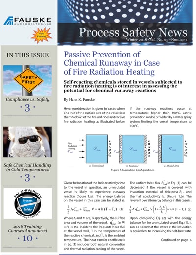 Process Safety News Winter 2018 Engineering and Testing Services