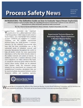 Summer 2017 Process Safety News