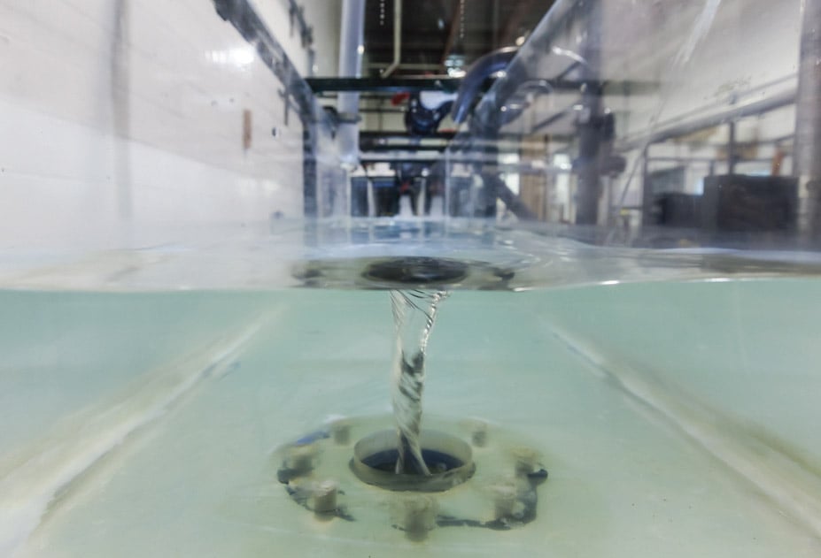 Vortex forming in a FAI Flume experiment
